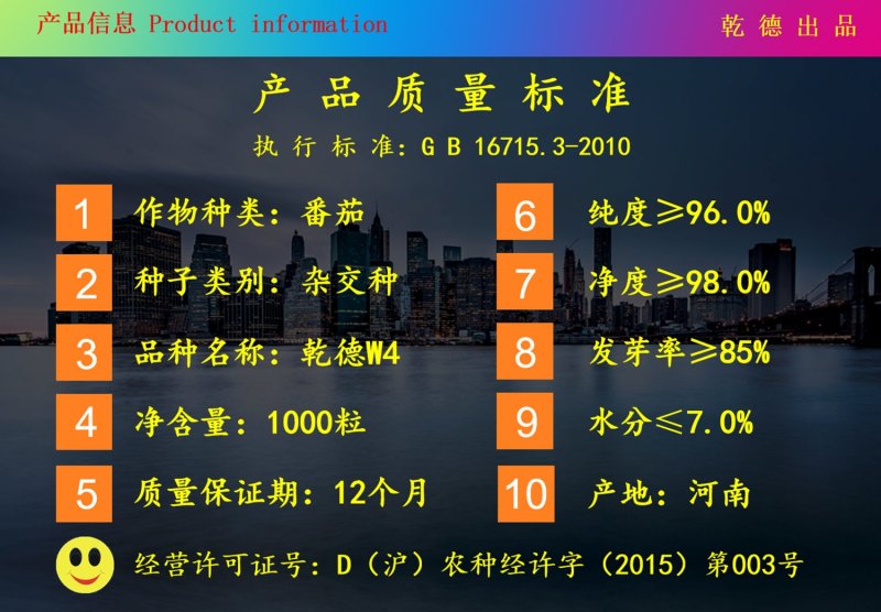 乾德W4早熟，抗TY，粉果大果番茄种子，春秋茬栽培