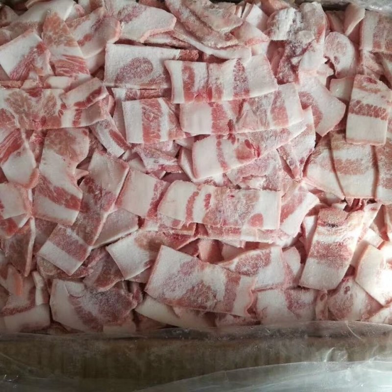 新鲜冻五花肉片小肉片肉块肉丁10KG一箱整箱20斤江