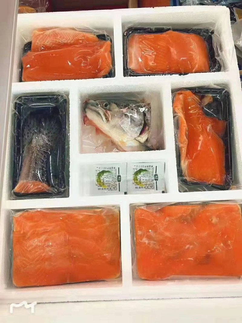 三文鱼分割礼盒包装，，，，
