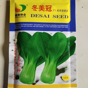 青梗菜种子，耐寒冬青王，丰邦嫩翠，冬美冠种子