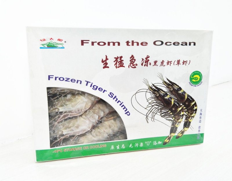 生冻，熟冻黑虎虾