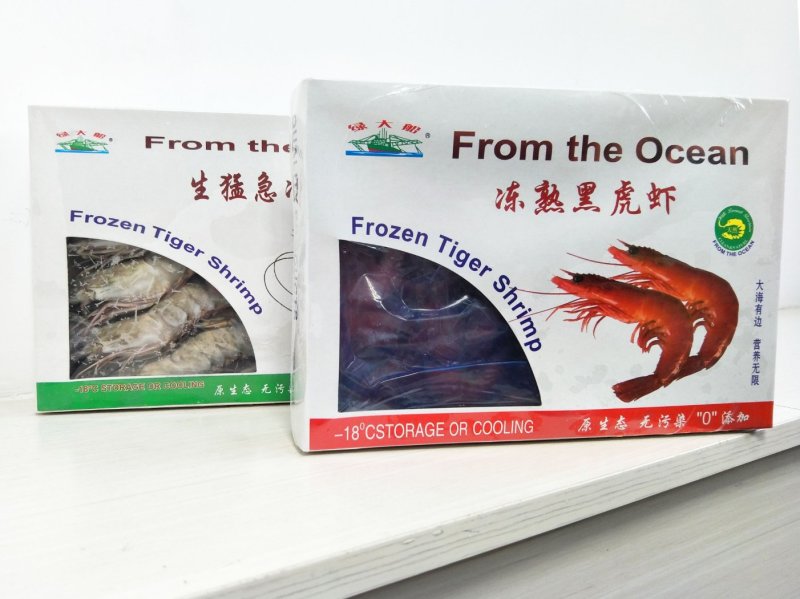 生冻，熟冻黑虎虾