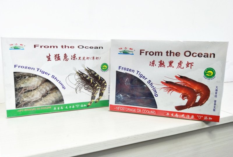 生冻，熟冻黑虎虾