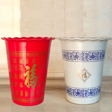 包邮特价清仓红色花盆塑料高筒特大仿陶瓷发财树花盆大口家用
