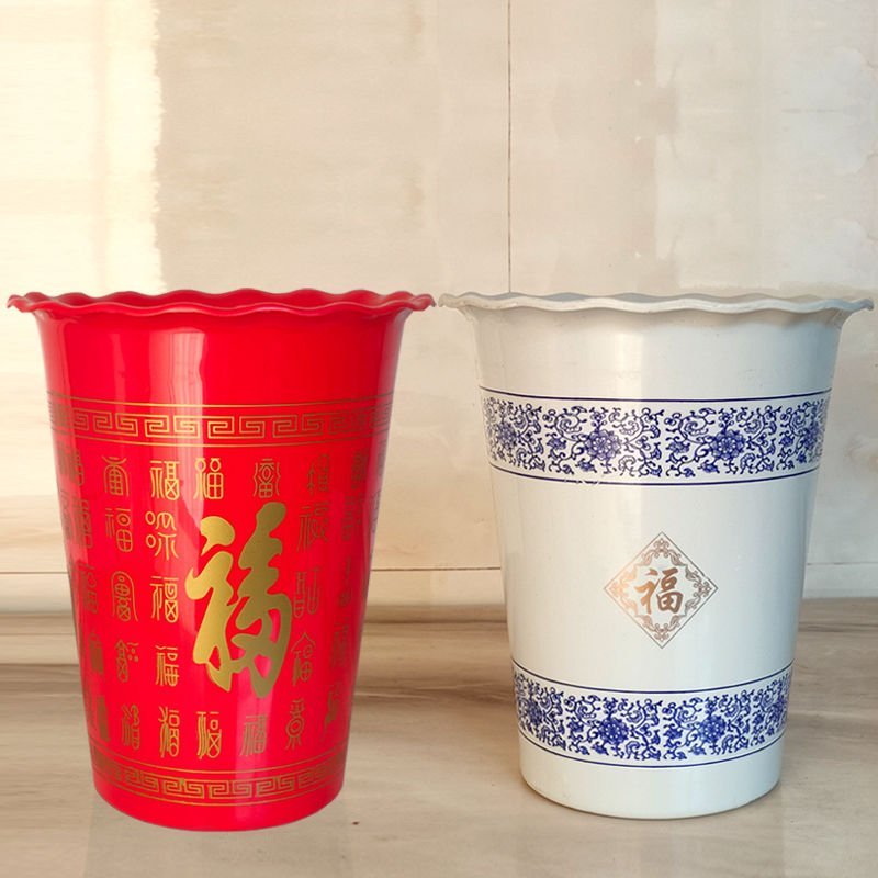 包邮特价清仓红色花盆塑料高筒特大仿陶瓷发财树花盆大口家用