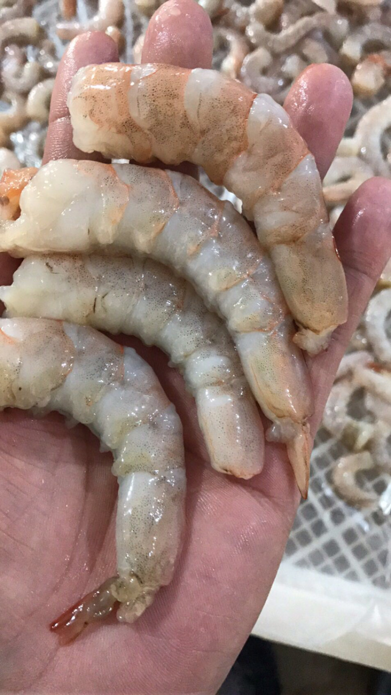 单冻南美白对虾虾仁大量批发一件代发