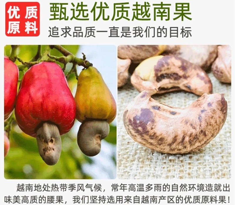 【一件代发】越南超大紫皮大腰果3盒盐焗特产