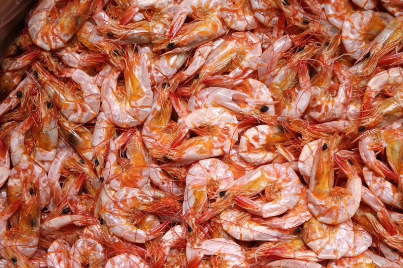 直销批发大号特级对虾干1斤装160只即食烤虾干