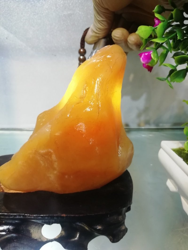 高凉彩玉碧玺猪肉石黄蜡石黄龙玉彩玉彩蜡画面石造型石奇石摆