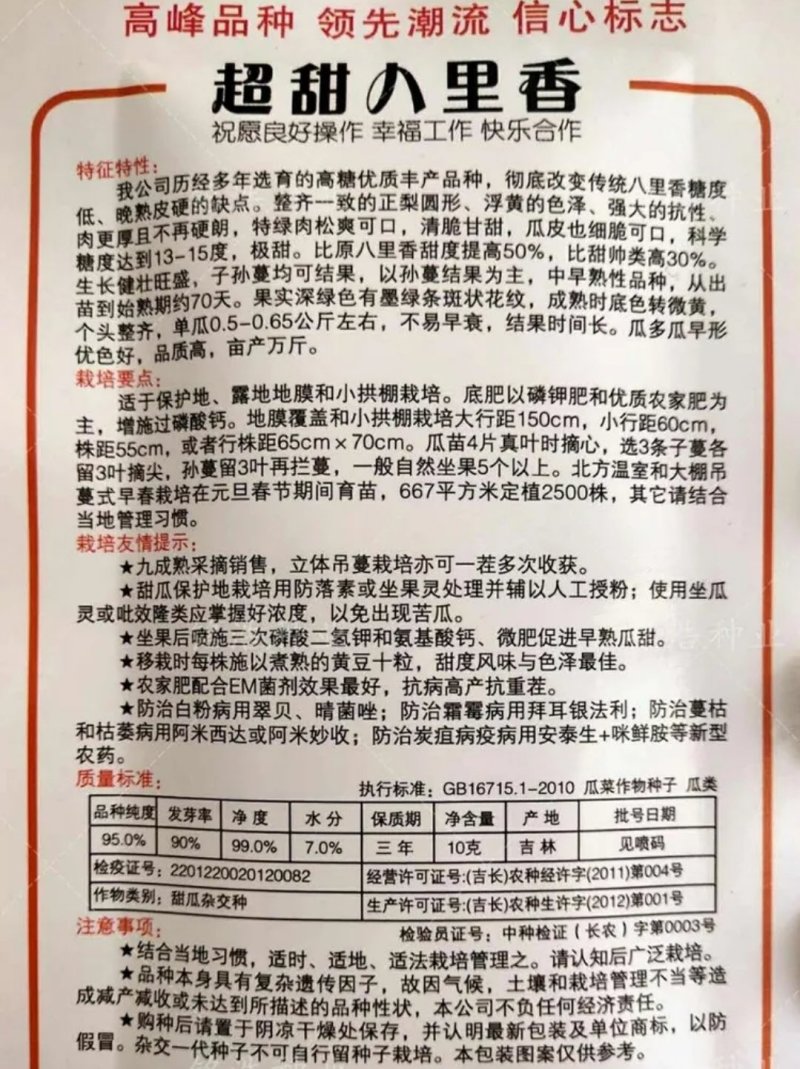 超甜八里香甜瓜种子甜度15度亩产万斤结果多果期长基地