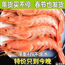 【一件】进口阿根廷红虾超大深海大虾净重4斤