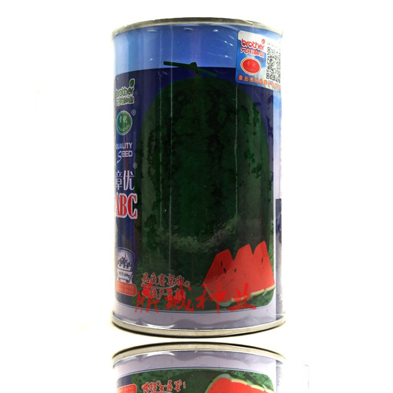 兄弟种业章优ABC西瓜抗病高产黑绿皮镶黑色花纹50g