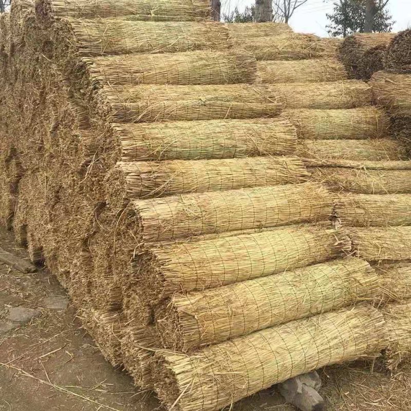 草绳稻草绳草帘稻草帘草垫草袋捆绑树木花木移栽包扎土球保湿