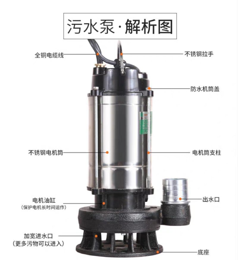 潜水泵家用自吸高扬程抽水泵农污水清水泵泵