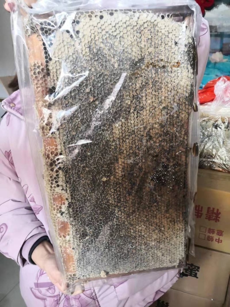 老巢蜜3年以上纯蜂蜜成熟蜜切割巢蜜蜂场直供整脾发货