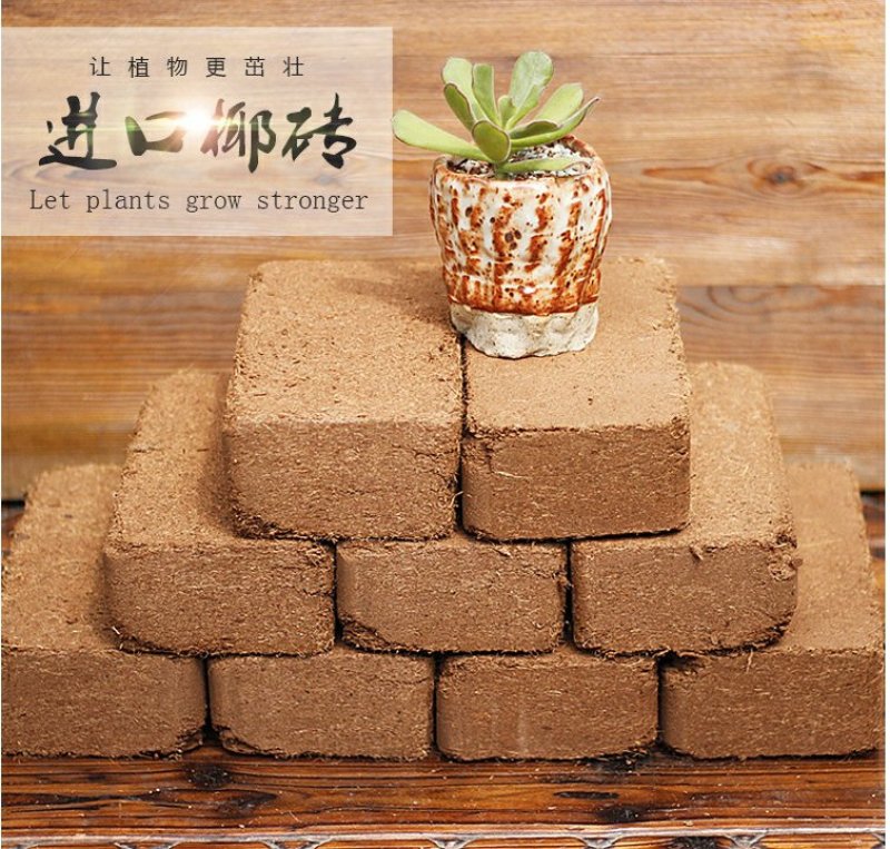 营养土压缩椰糠土椰糠砖阳台种菜椰砖椰壳花卉种植土多肉
