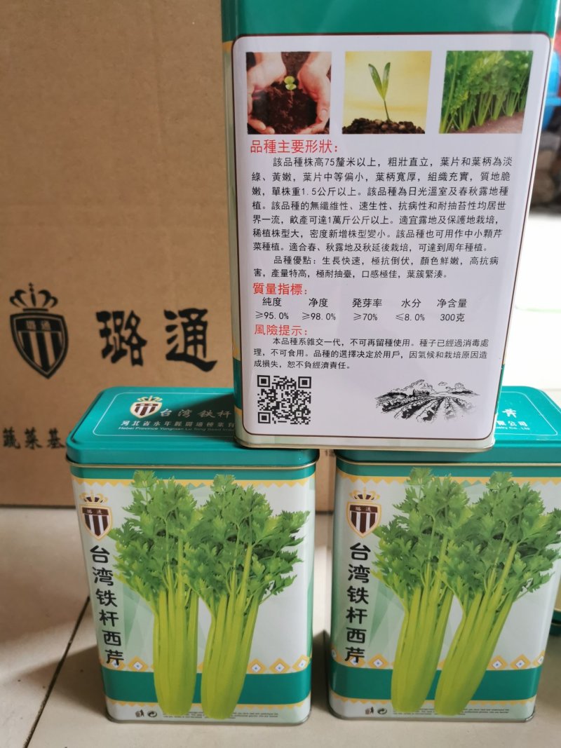 进口台湾铁杆西芹种子高产抗病300克家庭菜园基地种子