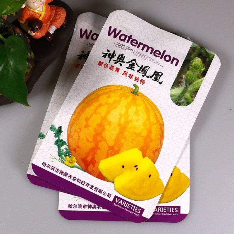 高端品质神奥金凤凰礼品西瓜种子早熟高糖金黄皮薄果肉鲜黄
