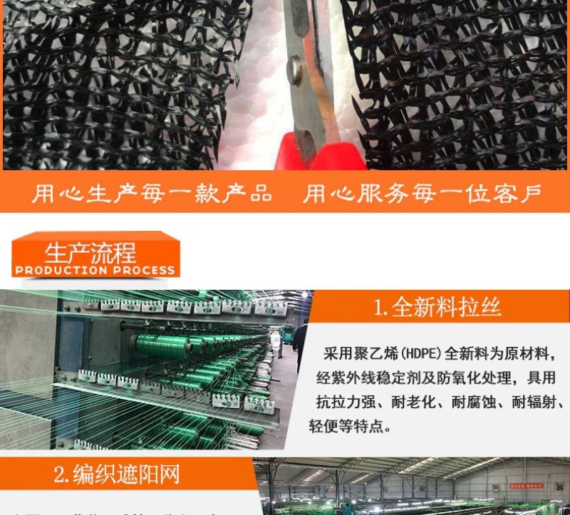 10针包边打孔黑色遮阳网防晒网加密加厚楼顶遮阴网庭院隔热