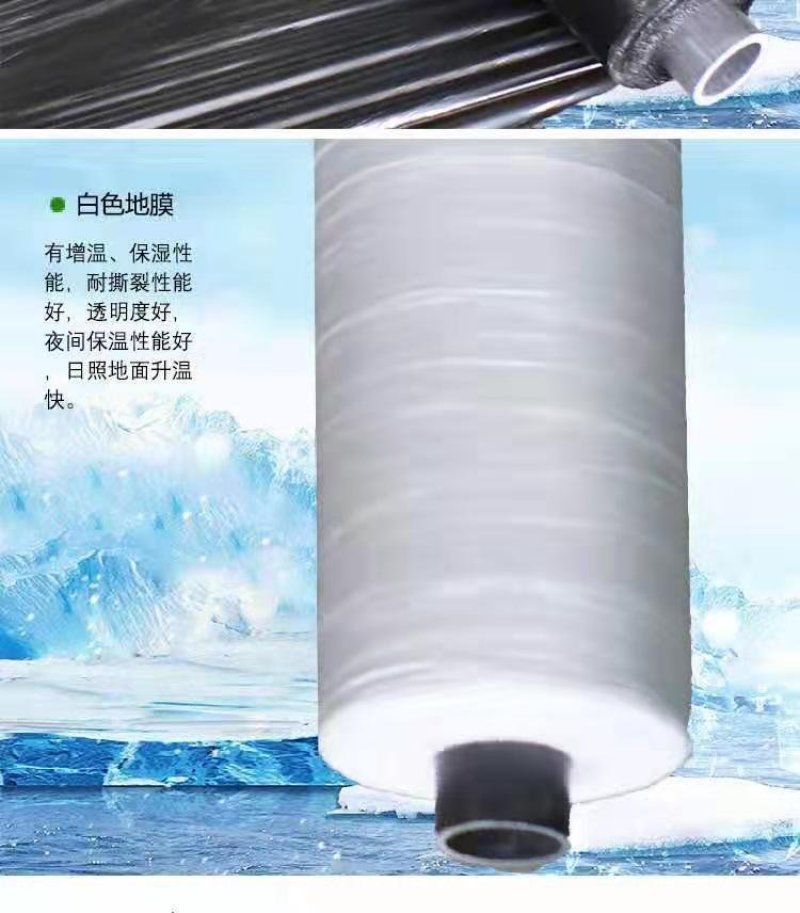 黑地膜除草膜农用加厚黑膜大棚蔬菜果园用保温保湿白膜银黑反