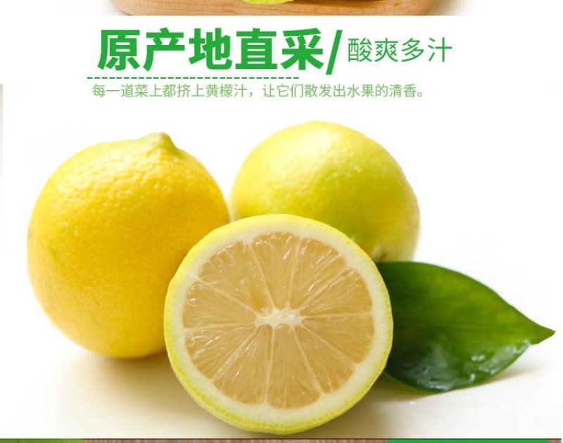 现摘四川安岳黄柠檬当季新鲜水果5斤非香水柠檬果园现货包邮