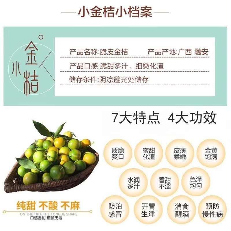 广西特产融安滑皮脆皮金桔当季新鲜水果8斤装孕妇水果