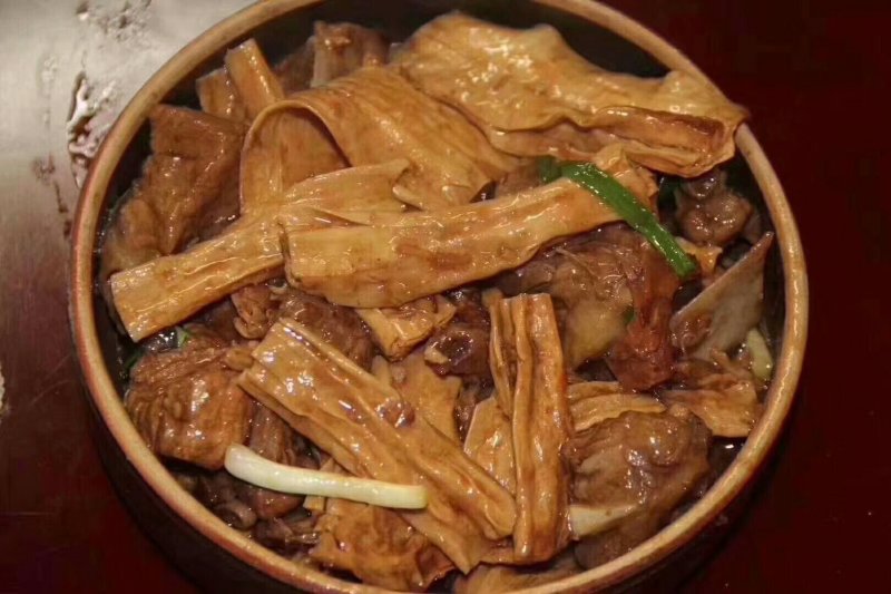 河源农家特产柴火黄豆腐竹干货自产自销