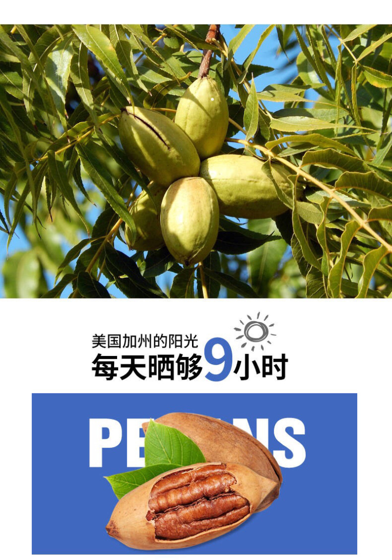 奶油碧根果干果长寿果零食开口手剥碧根果500g/250g