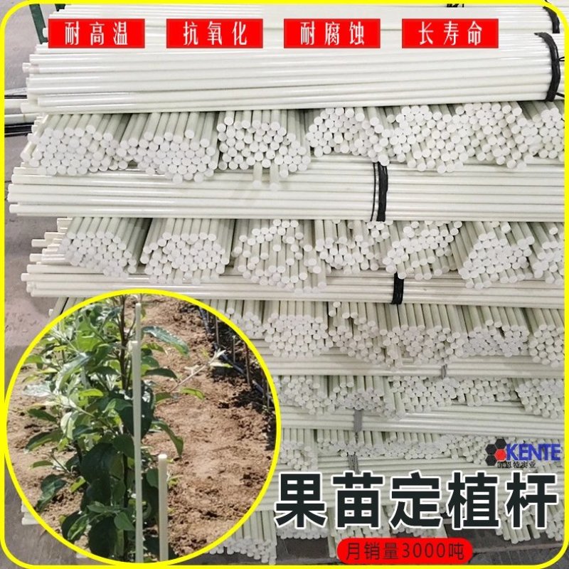 玻璃纤维管定植杆果苗幼苗茄子辣椒玻璃钢攀爬杆玻璃纤维棒