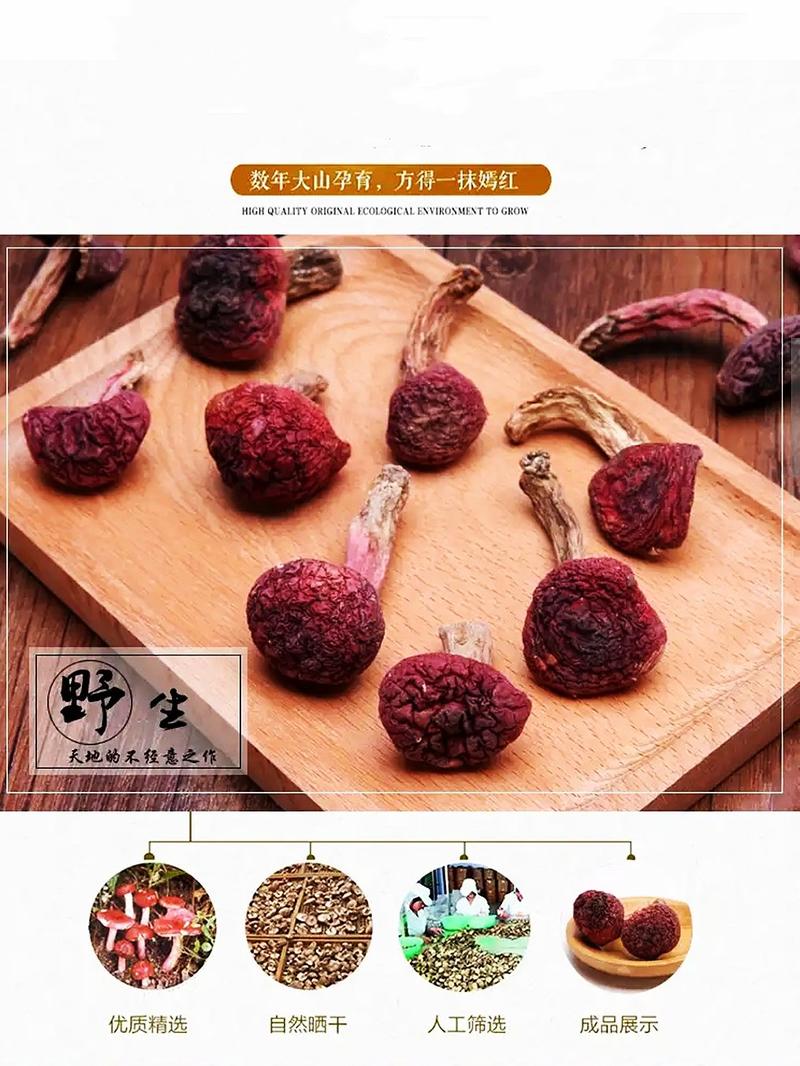 红菇特价【手挑红菇】新货野生红蘑菇月子菇，产地红菇干货