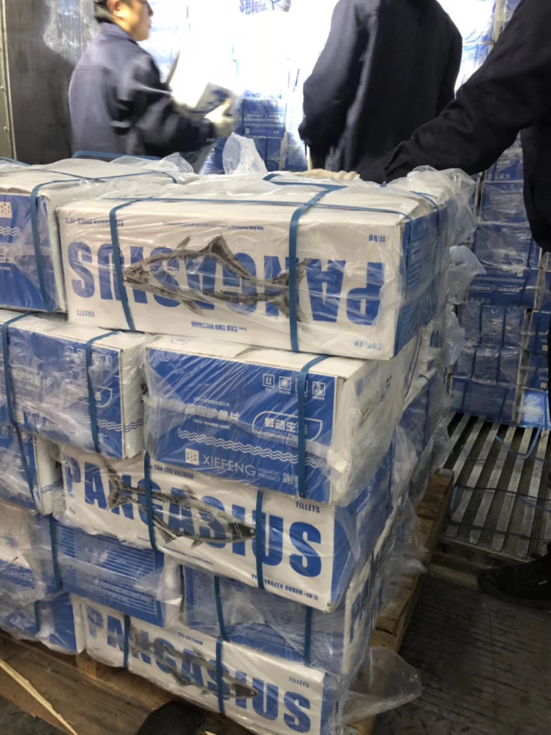 冷冻巴沙鱼柳全规格带皮鱼柳原料板冻