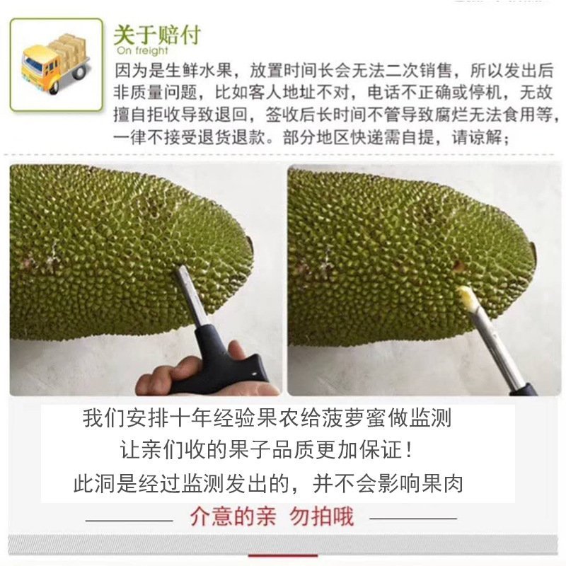 【支持一件代发】海南菠萝蜜，肉粒饱满甜度高，热卖款