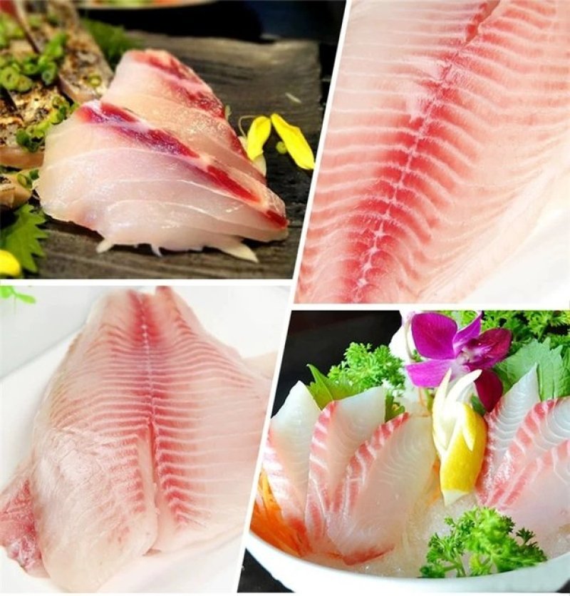 海南红椰鲷鱼片罗非鱼刺身料理生鲷鱼片冷160g/包9斤箱