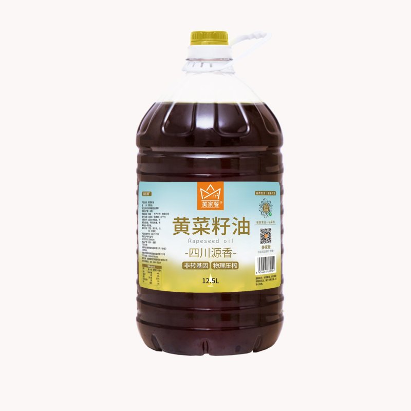 美家餐黄菜籽油12.5L*2瓶/件酒店餐厅商用大桶菜油
