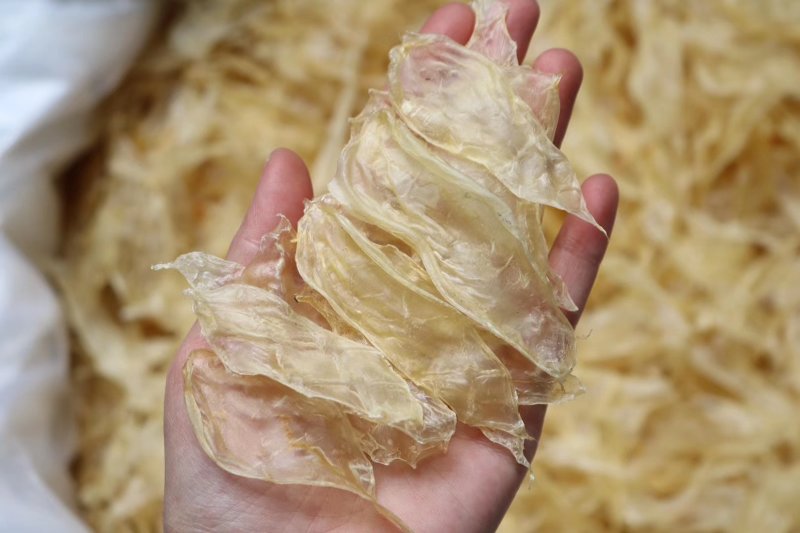 热卖竹叶胶小脆胶清水干净无油胶质多口感酥脆