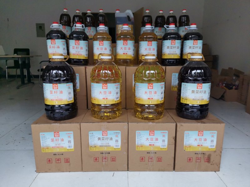 纯黄菜籽油5L大桶约10斤厂家直销美家餐食用油整件批发