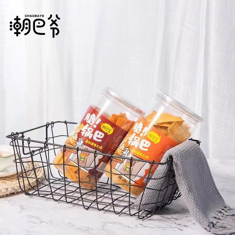 潮巴爷脆锅巴香酥锅巴麻辣味3桶烧烤味3桶