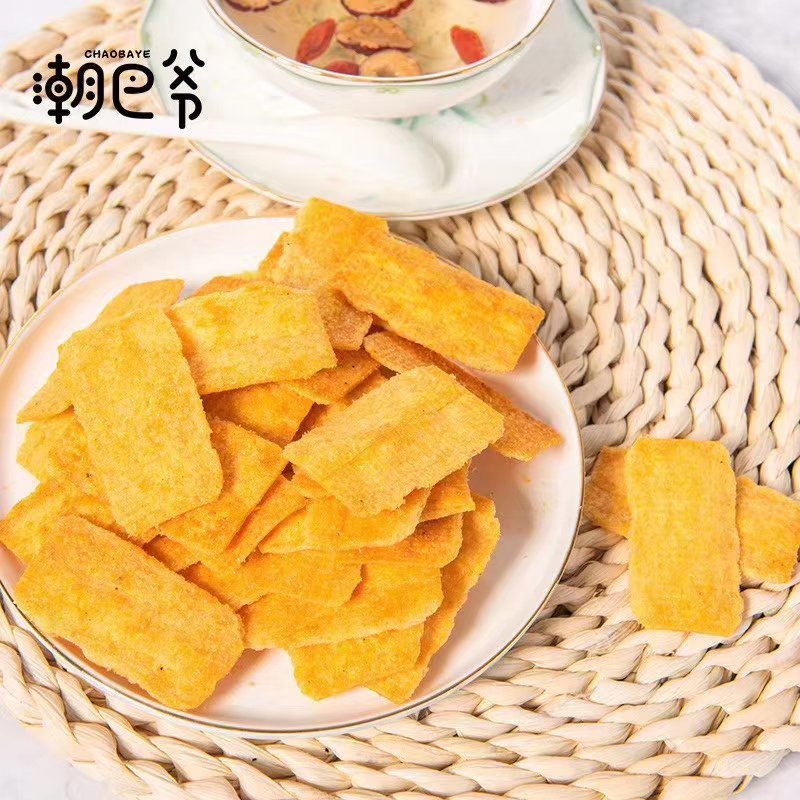 潮巴爷脆锅巴香酥锅巴麻辣味3桶烧烤味3桶