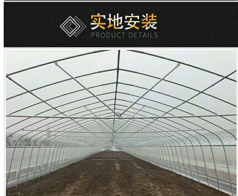 温室养殖大棚骨架钢管养鸡鸭猪钢架连体简易椭圆管蔬菜大棚