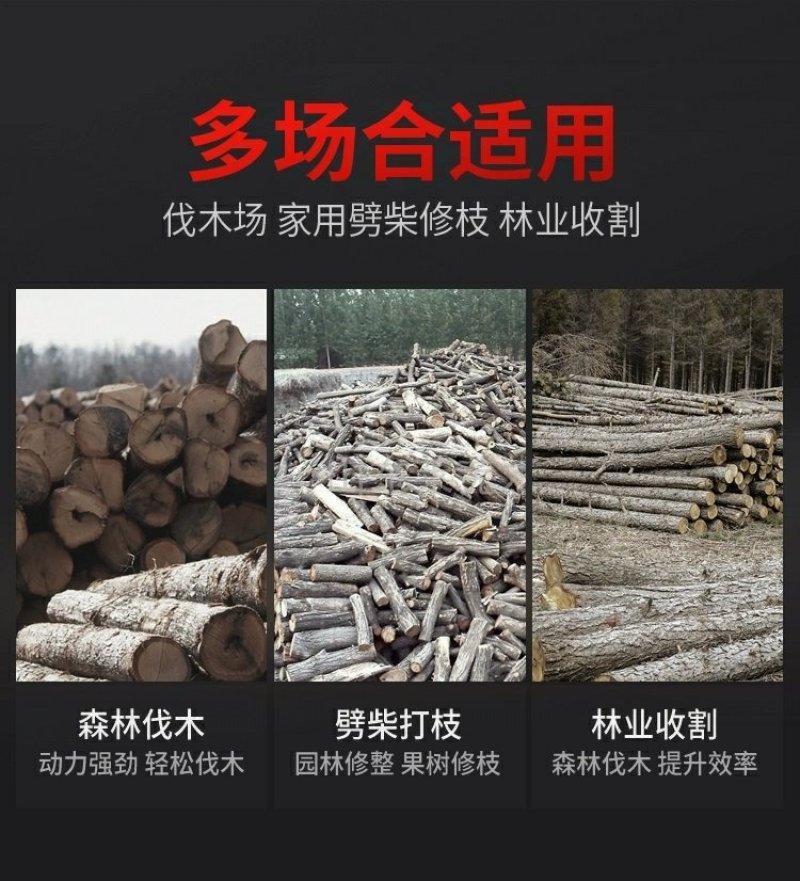 汽油大功率伐木锯油据家用砍柴锯木工锯砍树机伐木机
