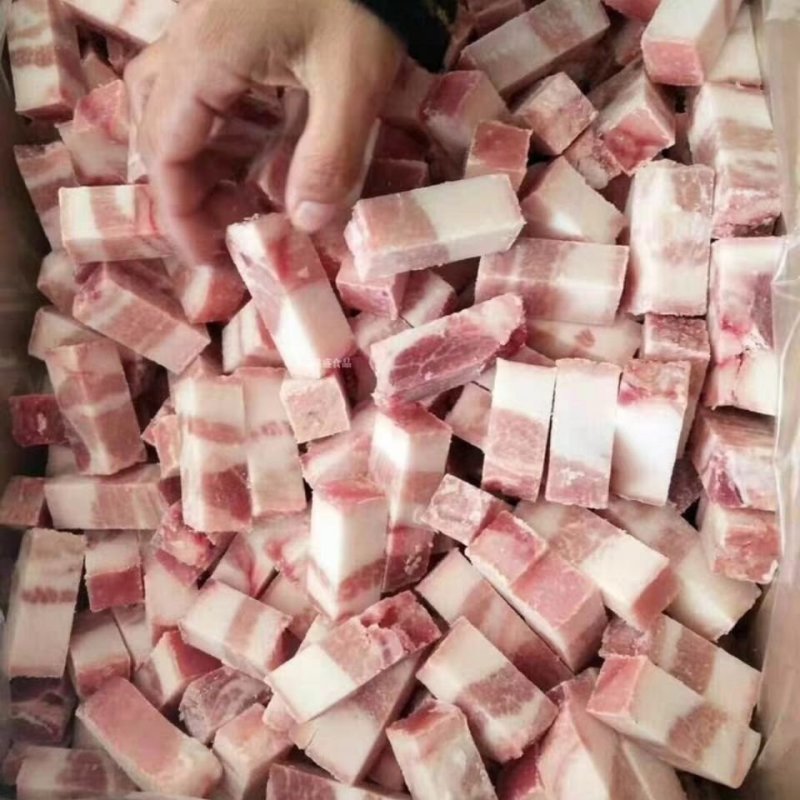 带皮五花肉丁冷冻红烧肉肉丁肉块切好猪肉20斤外省包