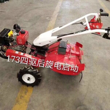 四驱汽油微耕机动力强劲柴油四驱旋耕锄草机农用耕地松土机