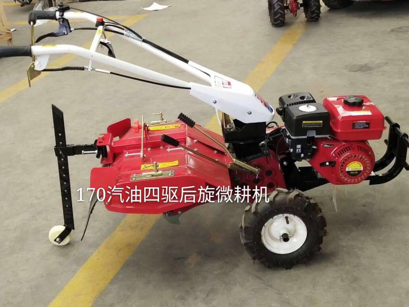 四驱汽油微耕机动力强劲柴油四驱旋耕锄草机农用耕地松土机