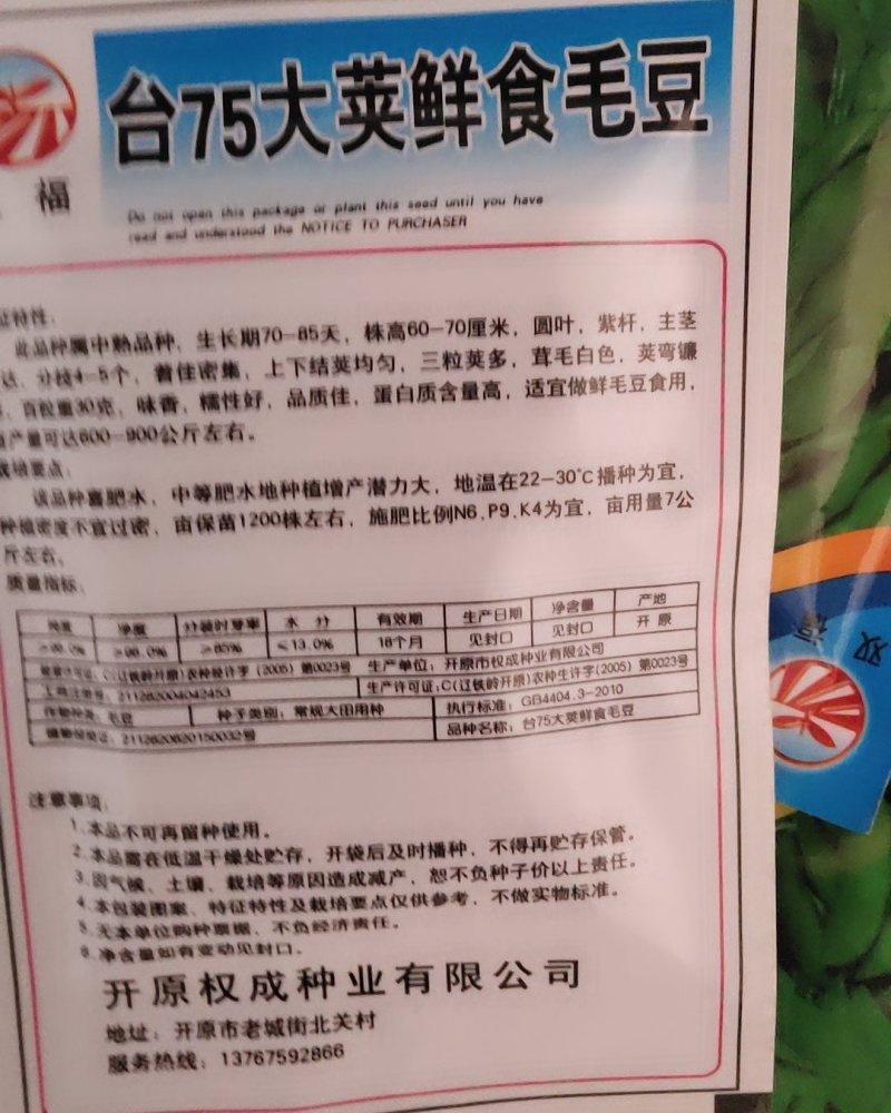 毛豆种子