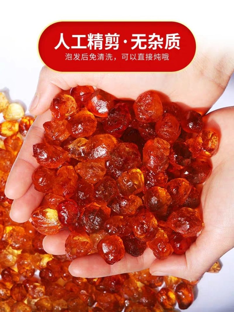 珍珠胶直销食用桃胶无杂质原生胶云南缅甸产地直销