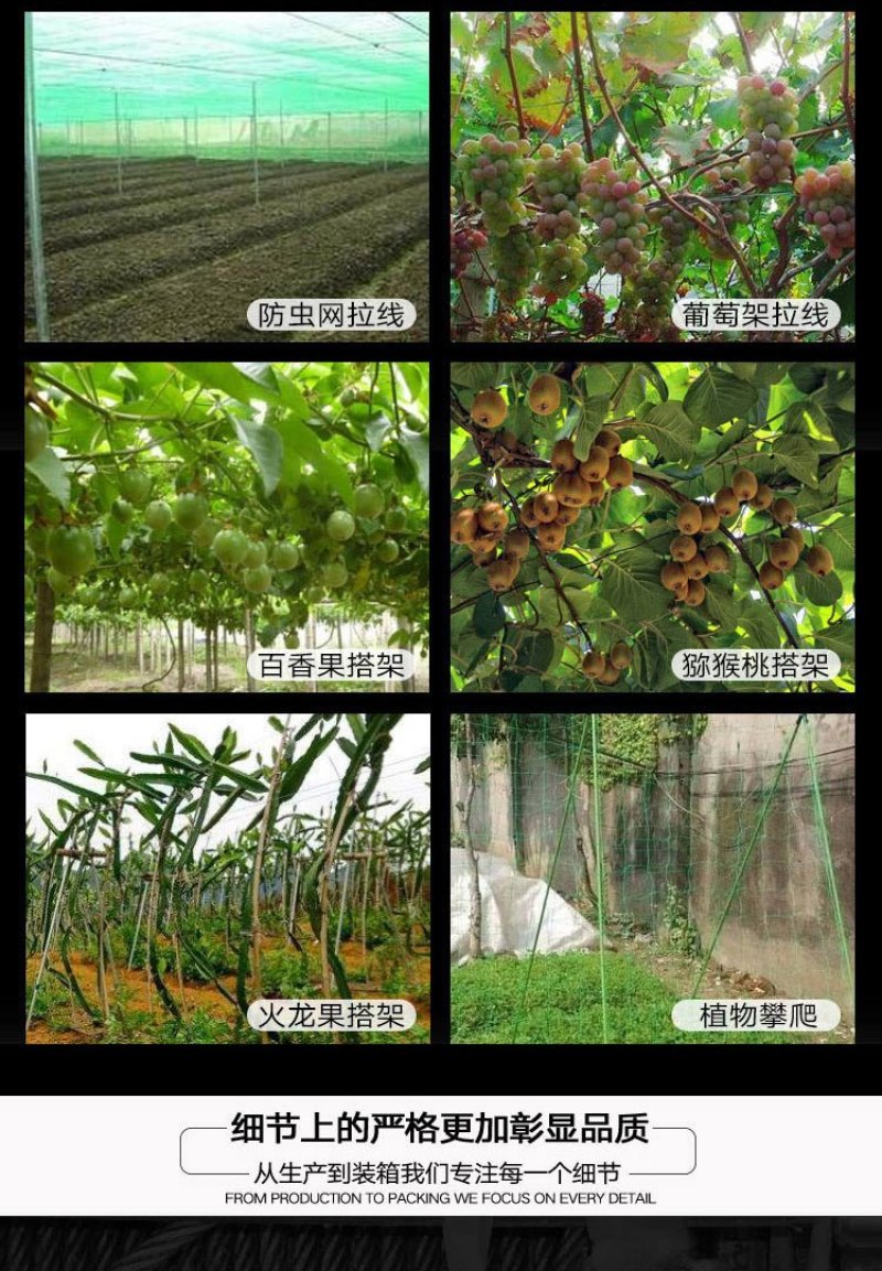钢丝绳大棚拉架绳猕猴桃、葡萄架、百香果、晾晒绳