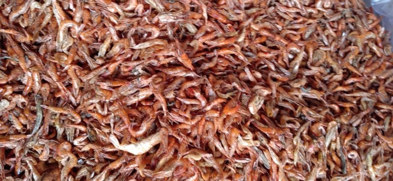 虾干河虾干度好，颜色红