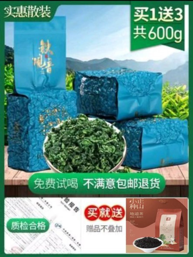铁观音青茶叶安溪乌龙茶组合共600g等于1.2斤一件代发