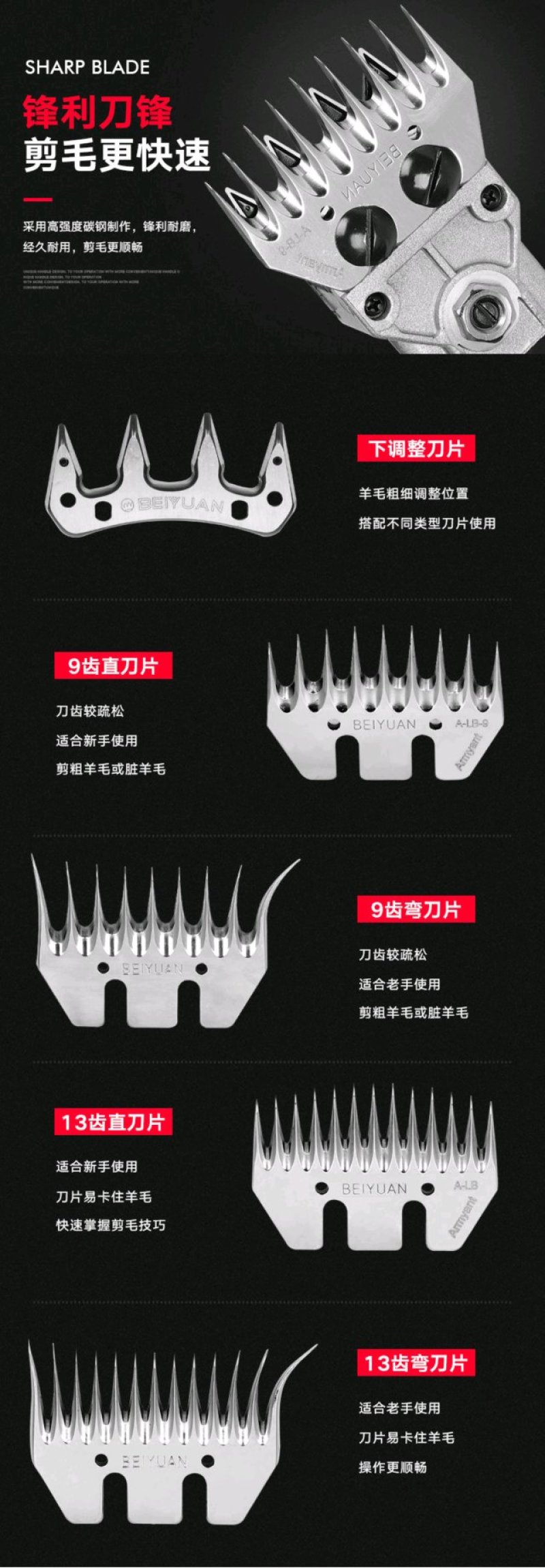 剪羊毛机子大功率羊毛电动剪剃羊毛电推子山羊绵羊修剪剪刀