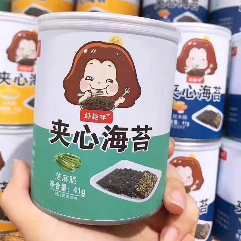 好趣味夹心海苔1件x16罐x41克